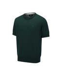 Men's Solid Short Sleeve Sweater - Dark Green