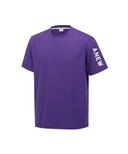 Men's Solid Round Short Sleeve T-Shirt - Purple