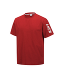 Men's Solid Round Short Sleeve T-Shirt - Red
