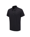 Men's Solid Half Zip T-Shirt - Black