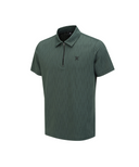 Men's Solid Half Zip T-Shirt - Dark Green