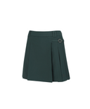 Women's Seasonal Pleats Half Pants - Dark Green