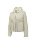 Women's Hooded Athleisure Jacket - Ivory