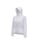 Women's Mid Length Hooded Jacket - White