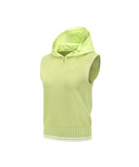 Women's Hooded Knit Vest - Lime