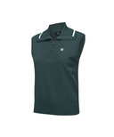Women's Sailor Collar Knit Vest - Dark Green