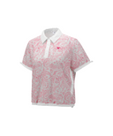 Women's Paisley Mesh T-Shirt - Hot Pink