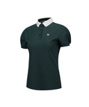 Women's Back Zip T - Shirt - Dark Green