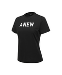 Women's Solid Round Short Sleeve T-Shirt - Black