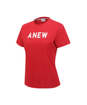 Women's Solid Round Short Sleeve T-Shirt - Red