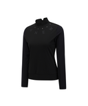 Women's Mock Neck Cooling Sleeve T-Shirt - Black