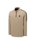 Men's Half Zip T - Shirt - Beige