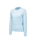 Women's Stripe Round Sweater - Ice Blue