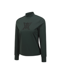 Women's Line Point Mock Neck T-Shirt - Dark Green