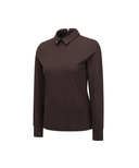 Women's Sold Back Zip Long T-Shirt - Brown