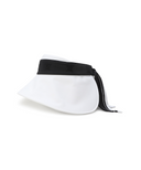 Women's Scarf Bonnet Visor - White