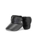 Women's Widen Fur Visor - Black