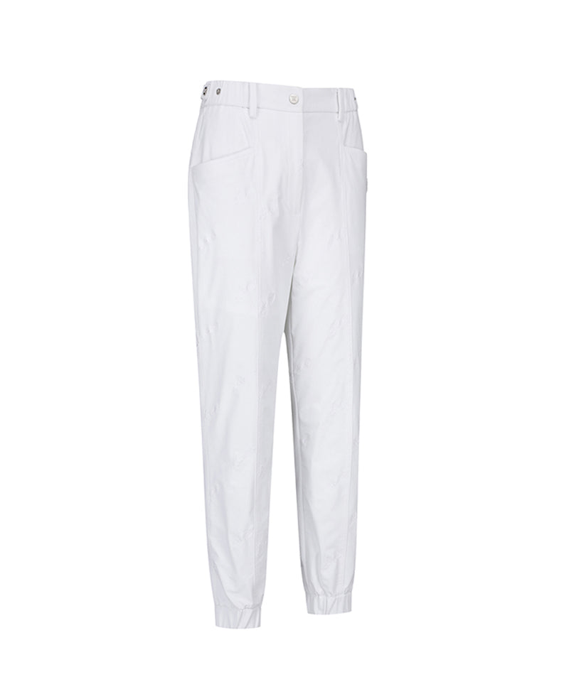 Women's Logo Embroidery Point Jogger L/PT - Ivory