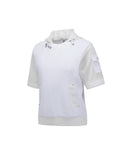 ANEW Golf Women's SM Hoody Pocket Short T-Shirt - White