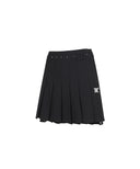 Women's Buckle Point Pleats Skirt - Black