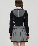 Women's Pattern Knit Skirt - Black