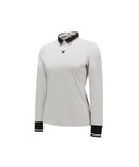 Women's Cuffs Point Long T-Shirt - Light Beige