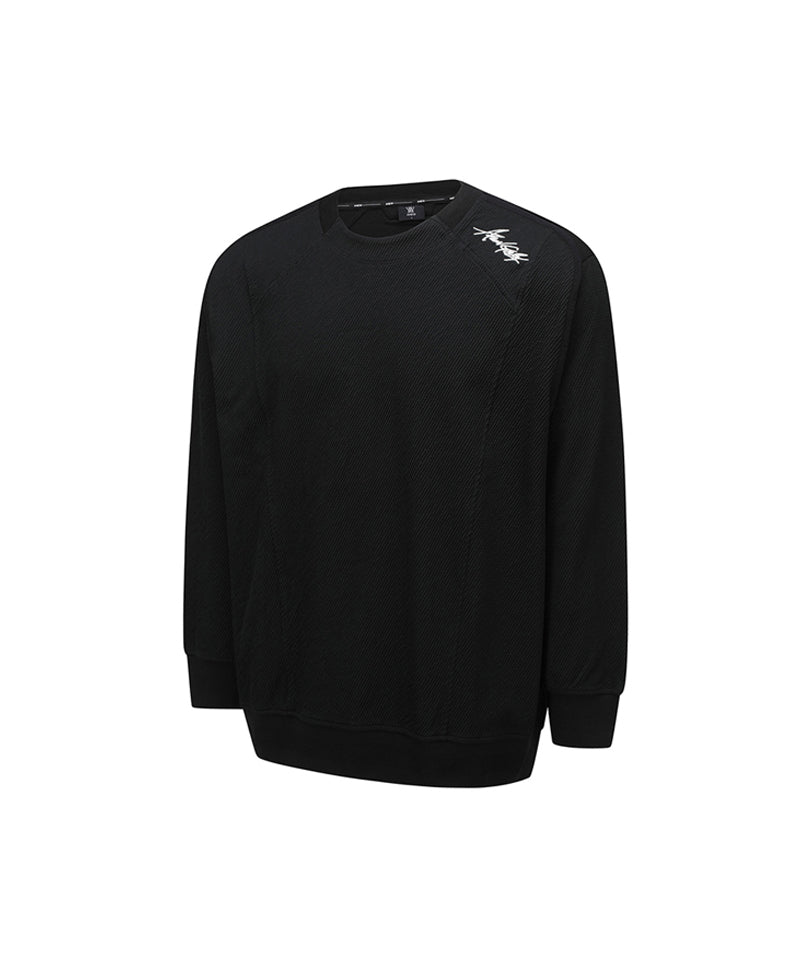 Men's Back Logo Point M To M - Black
