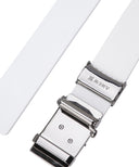 Men's Leather Auto Locking Belt - White
