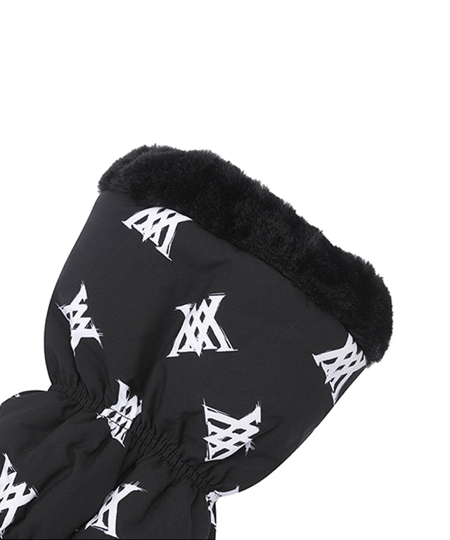 Woman's Pattern Reversible Leg Warmer - Black