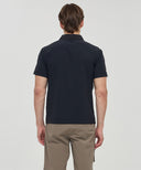 Men Wooven Patch Point Short T-Shirt - Black