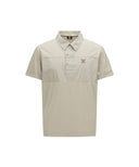 Men Wooven Patch Point Short T-Shirt - Beige