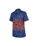 Men's  Hawiian Pattern Polo - Blue