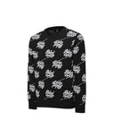 Men's Logo Pattern Jacquard Pullover - Black