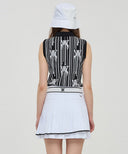 Women Rain Logo Sleeveless Sweater - Black