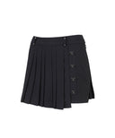 W Lap Pleats HP - Black