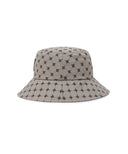 Unisex Monogram Pattern Bucket Hat - Beige