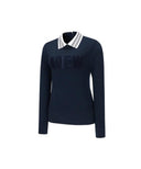 Women's Boucle Embo Logo L/TS - Dark Navy