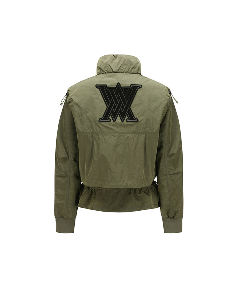 Women's Shirring Point MA-1 Jacket - Khaki