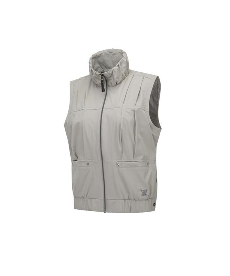 Women's Pleats Point Vest  - Light Beige