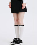Women's Buckle Point A-Line Skirt - Black