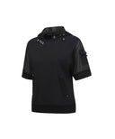 ANEW Golf Women's SM Hoody Pocket Short T-Shirt - Black