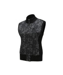 Women's SP Pattern Full Zip Knit Vest - Black