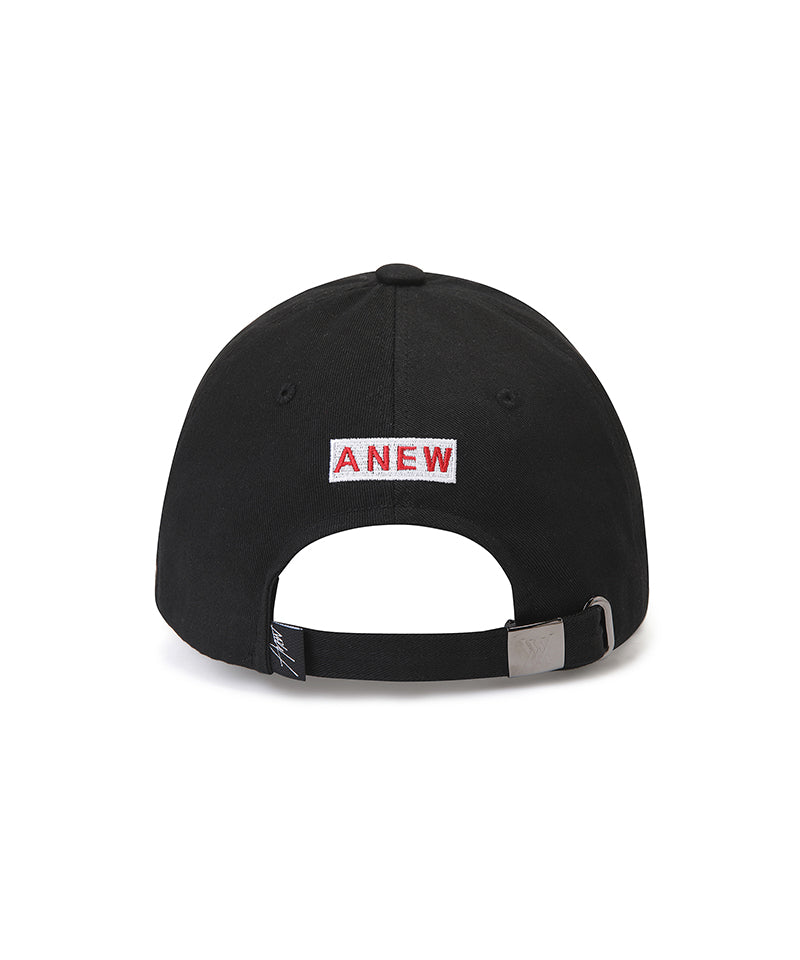 Men's Volume Wording Ball Cap - Black