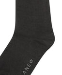 Women's Two Line Points Knee Socks - D/Gray