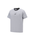 Men Ribbed Crew Neck Short T-Shirt - Light Gray