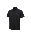 ANEW GOLF Men's SM Black Finish Half Zip Short T-Shirt - Black