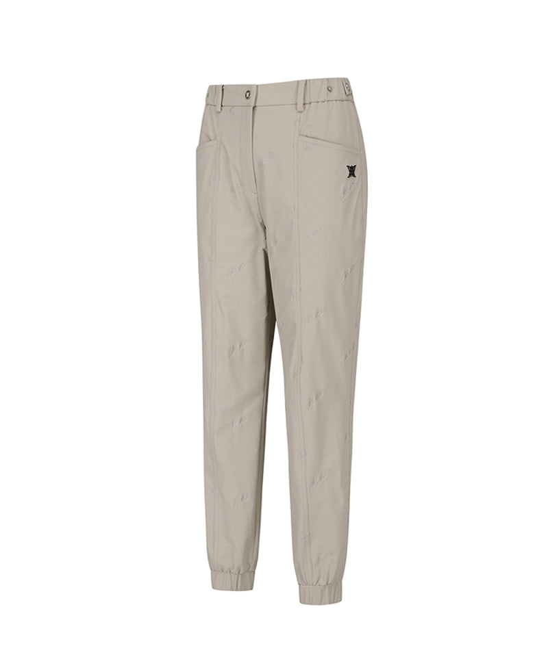 Women's Logo Embroidery Point Jogger L/PT - Light Beige