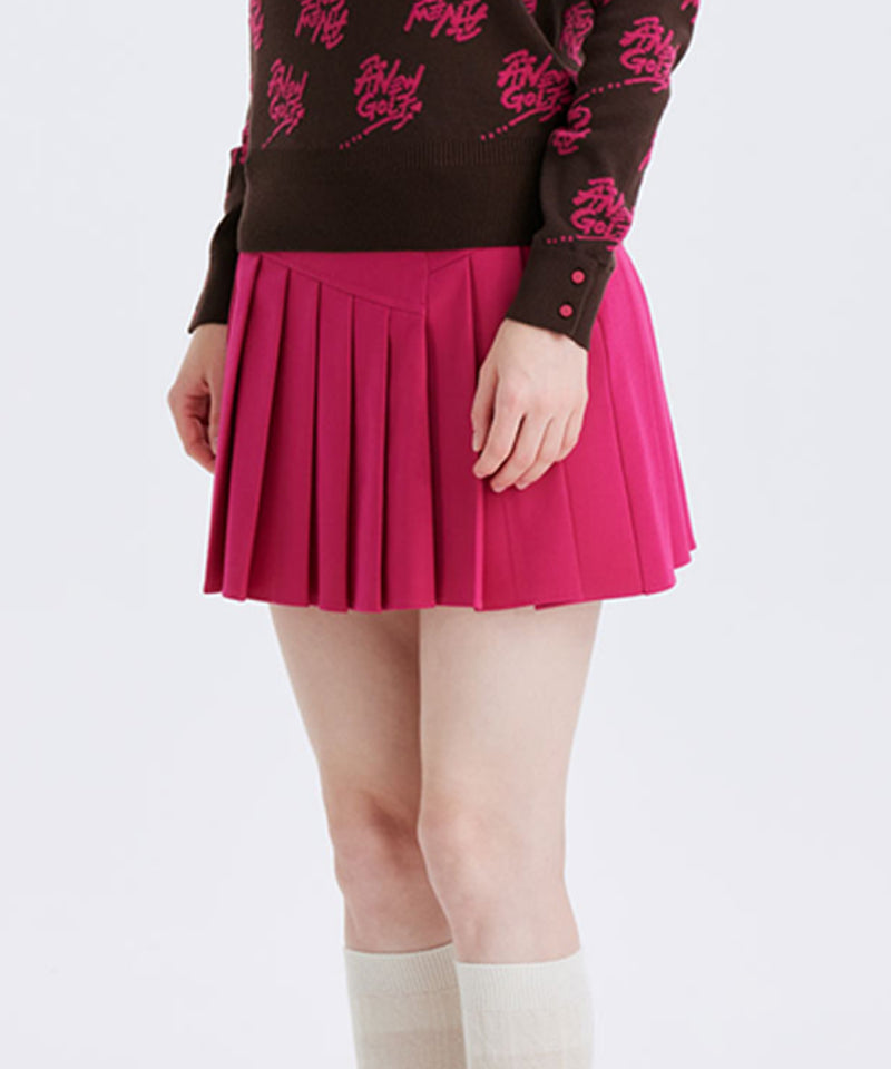 Women's Half Pleats Points SQ - Pink