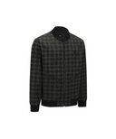 Men's Allover Logo Jacquard Hooded Jacket - Black