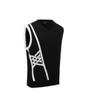 Men's Diagonal Logo Knit Vest - Black